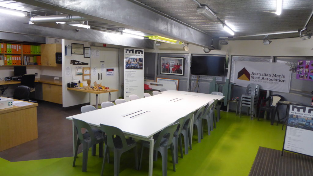 Melbourne Men's Shed meeting room